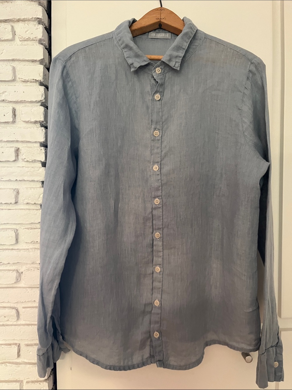 CP Shades. ‘Romy’ 100% linen. Chambray blue. Size Medium